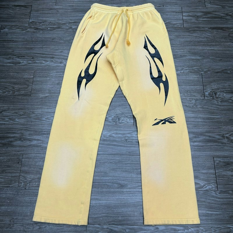 Hellstar Flame Sweatpants Yellow