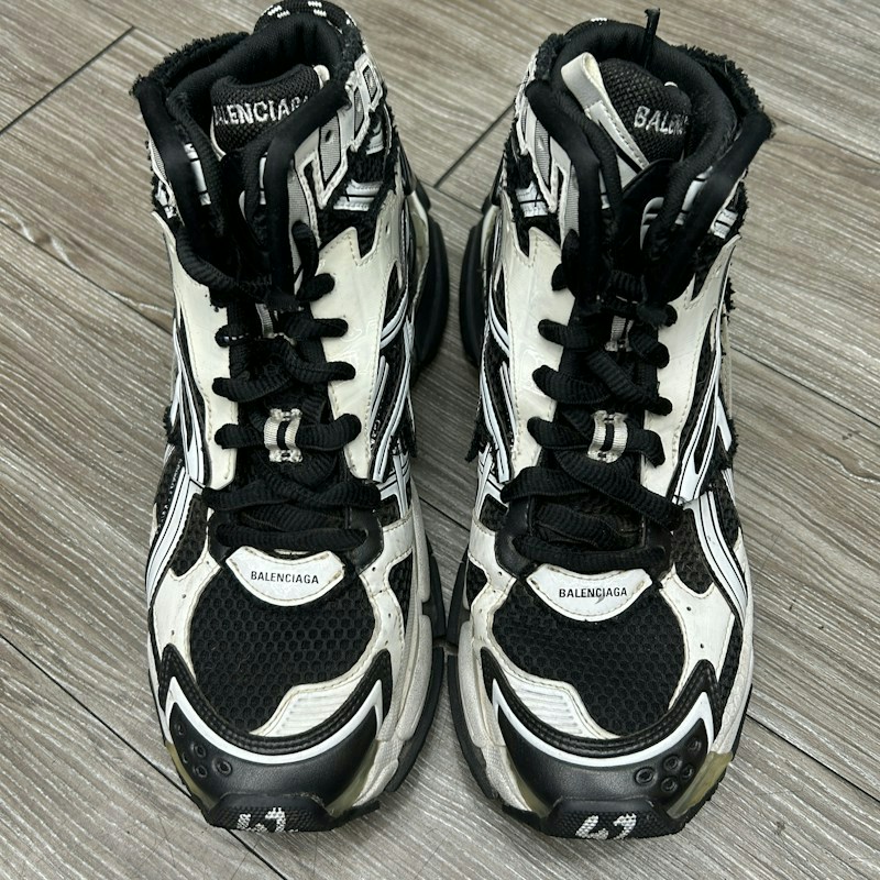 Balenciaga Runner High Top Sneaker Black White