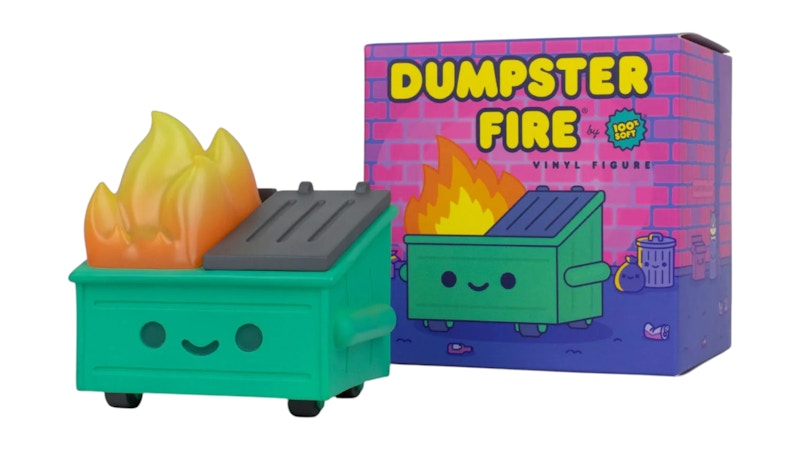 100% Soft Dumpster Fire Vinyl Figure