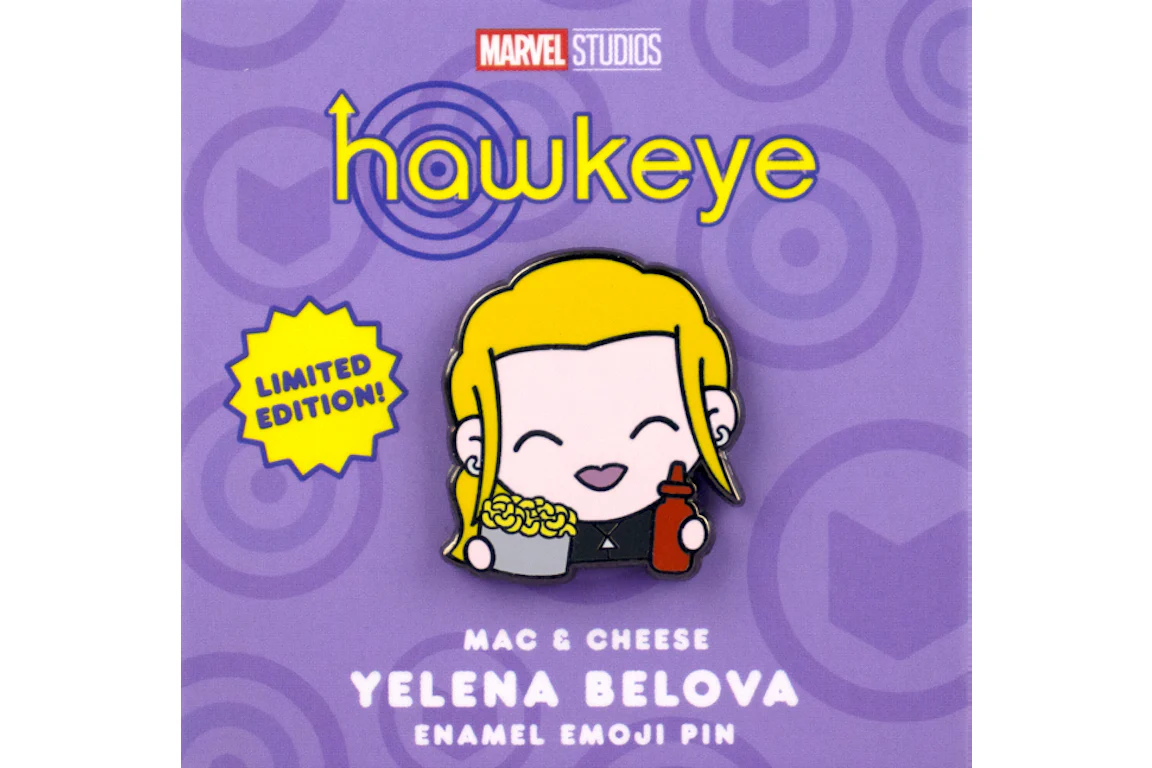 100% Soft Marvel Studios Hawkeye Mac & Cheese Yelena Belova 2022 SDCC Exclusive Pin