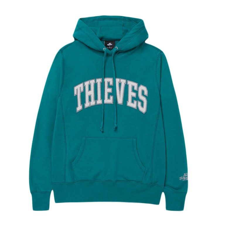 Pre-owned 100 Thieves Alumni Collection Chenille Hoodie Green
