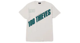 100 Thieves Alumni Collection Slanted Oversized T-Shirt Off White
