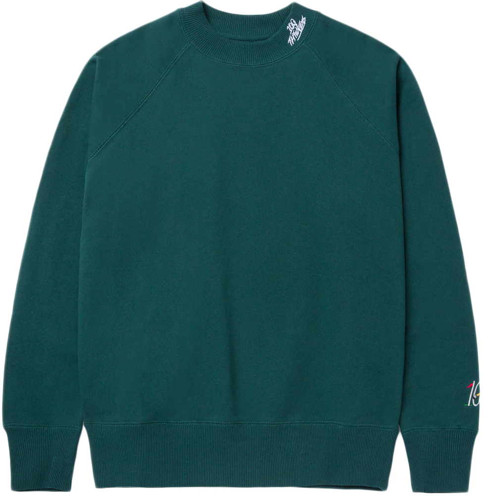 100 Thieves Country Club Caddy Crewneck Forest Men's - SS22 - US