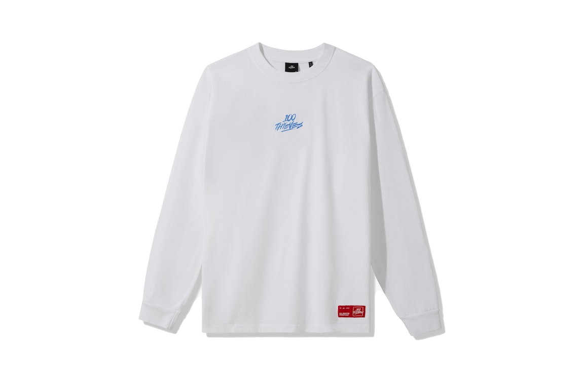 Pre-owned 100 Thieves Enter Infinity L/s T-shirt White