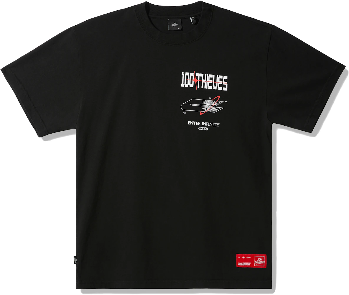 100 Thieves Enter Infinity T-shirt Black Men's - SS21 - US