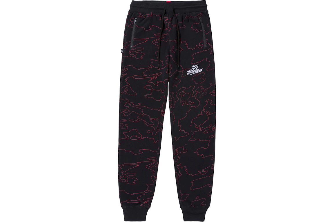 100 Thieves Foundations Geoprint Pant Black/Red