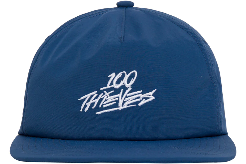 100 Thieves Foundations Unstructured Nylon Snapback Hat Navy