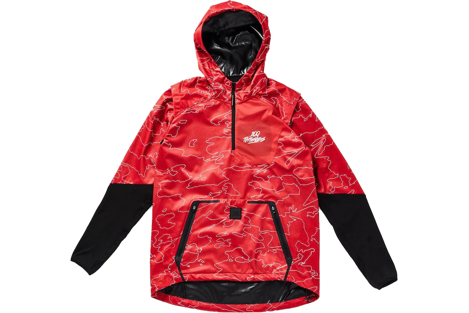 100 Thieves Geography Anorak Red/Black
