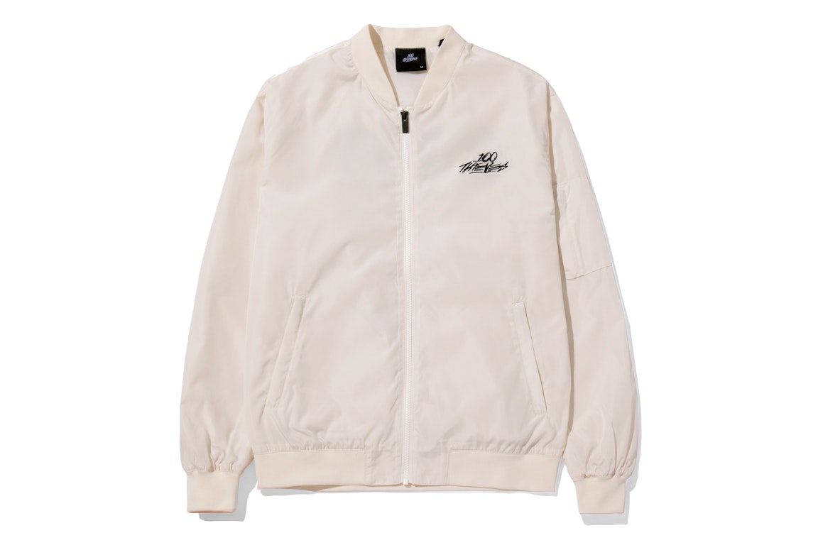 Pre-owned 100 Thieves Grand Prix Bomber Jacket Bone