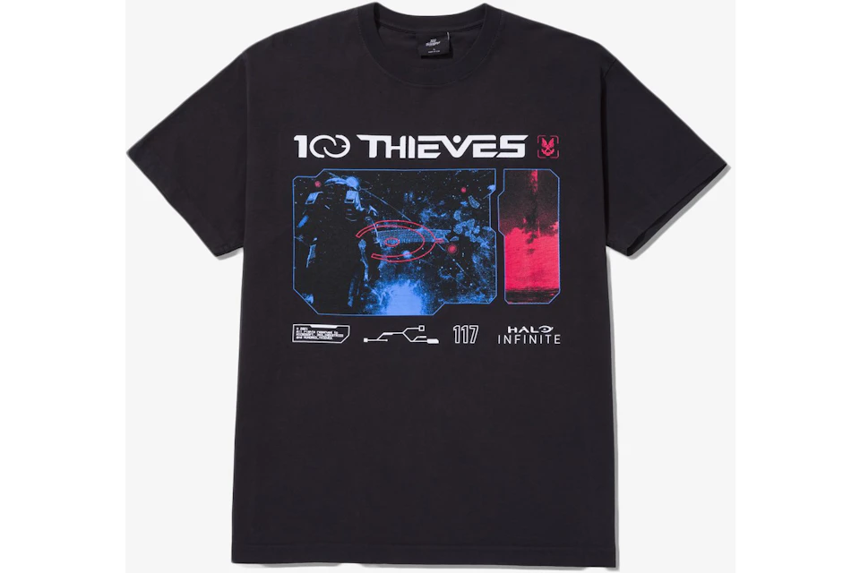 typist paars Dubbelzinnigheid 100 Thieves x Halo Infinite SS T-shirt Black - FW21 - US