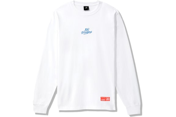 100 Thieves No Camping L/S T-Shirt Weiß