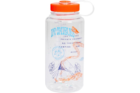 100 Thieves No Camping Nalgene Bottle Orange Lid
