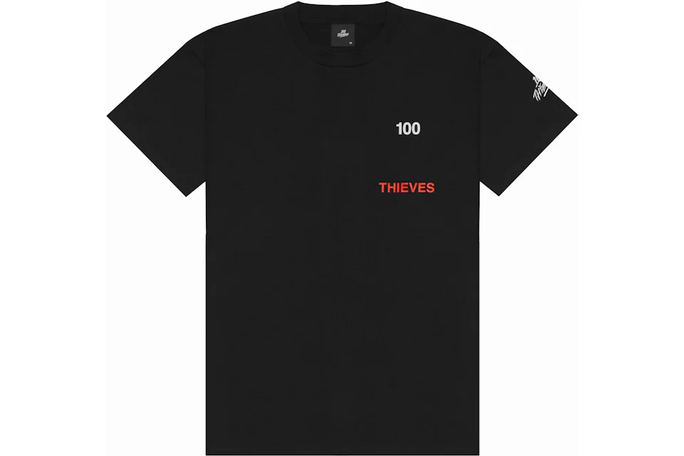 100 Thieves Numbers T-Shirt Black