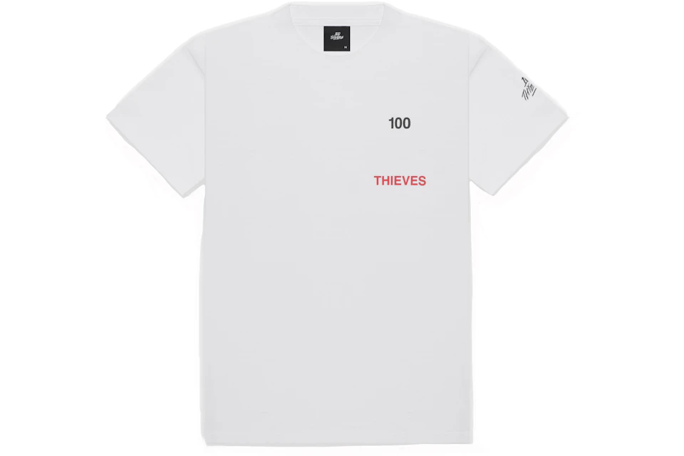 100 Thieves Numbers T-Shirt White
