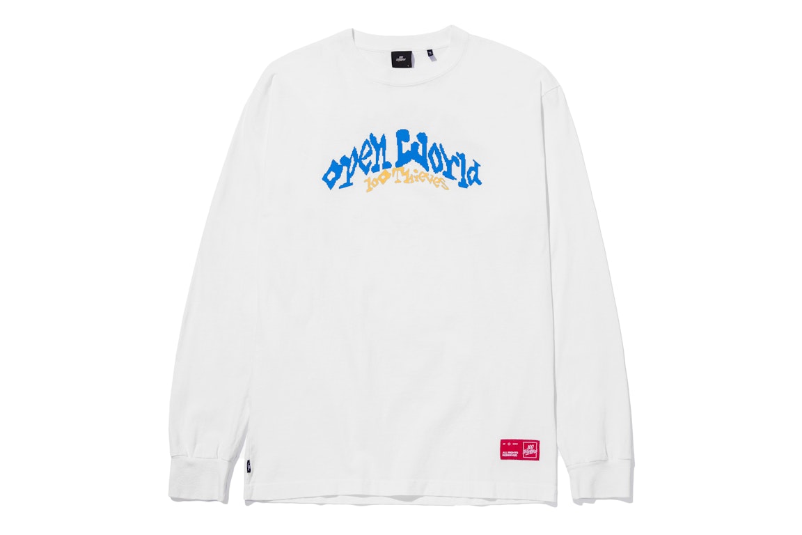Pre-owned 100 Thieves Overworld L/s Tee White