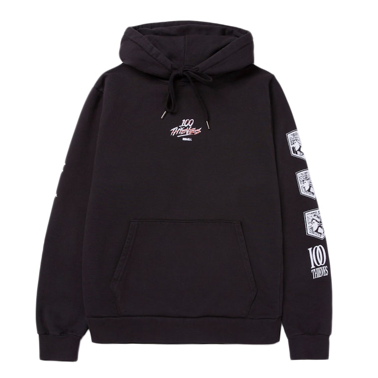 Pre-owned 100 Thieves X Attack On Titan First Titan Hoodie Black