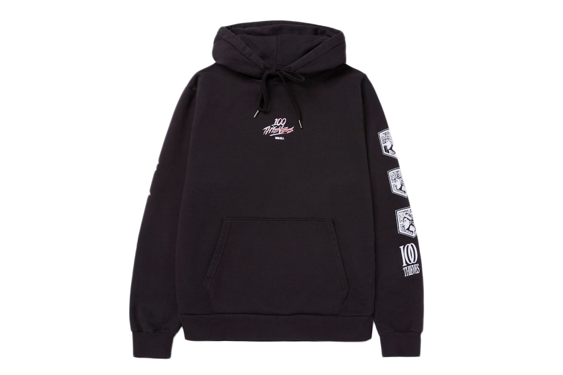 Pre-owned 100 Thieves X Attack On Titan First Titan Hoodie Black