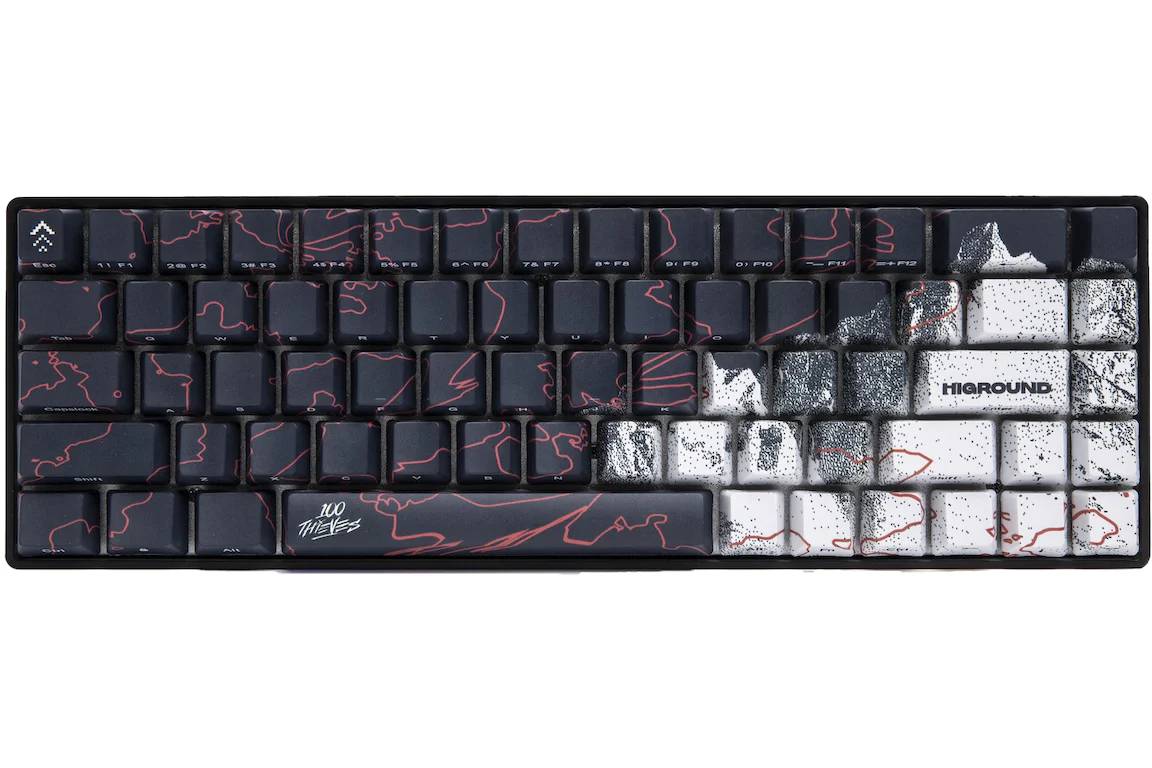 100 Thieves x Higround Geostone Keyboard Black/Red/White