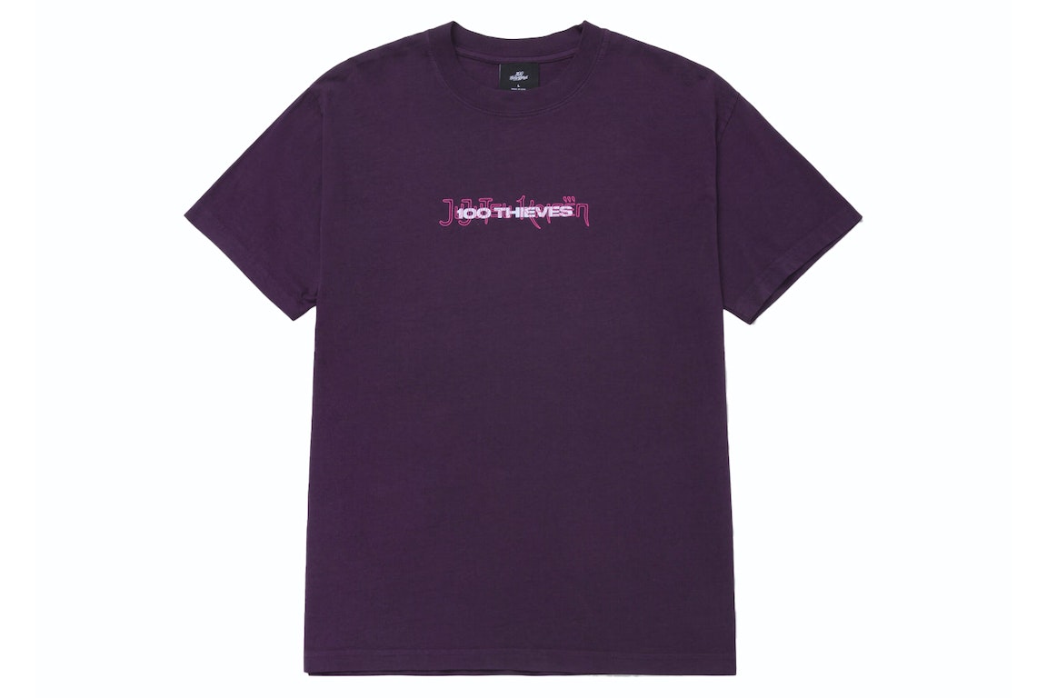Pre-owned 100 Thieves X Jujutsu Kaisen Yuji Gojo Megumi T-shirt Deep Violet