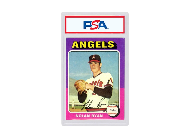 1975 Topps NOLAN RYAN PSA 8 ビンテージ エンゼルス Nolan Ryan Signed 1975 Topps #500 Baseball Card Angels HOF