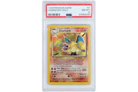 1999 Pokmon Charizard Holo Base Set Shadow #4/102 (PSA 8) - 1999 - US 1999 Pokmon Charizard Holo Base Set Shadow #4/102 (PSA 8) - 1999 - US