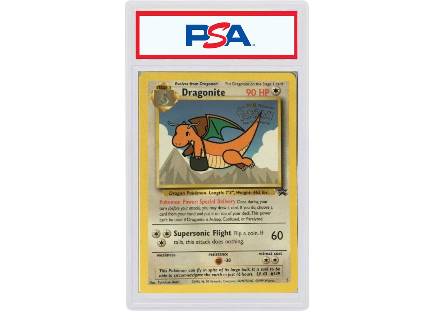 1999 Pokemon Game Movie 5 Dragonite Movie Promo (PSA or BGS Graded) - 1999 - US 1999 Pokemon Game Movie 5 Dragonite Movie Promo (PSA or BGS Graded) - 1999 - US