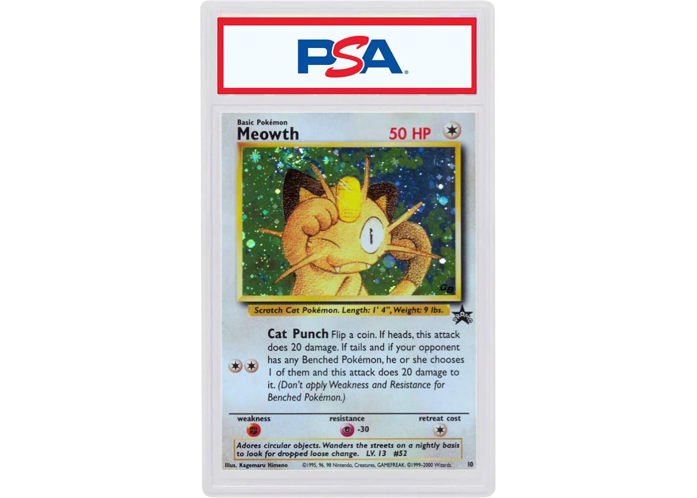 2000 Pokemon Promo Black Star 10 Meowth-Holo Game Boy (PSA or BGS Graded) - 2000 - US 2000 Pokemon Promo Black Star 10 Meowth-Holo Game Boy (PSA or BGS Graded) - 2000 - US