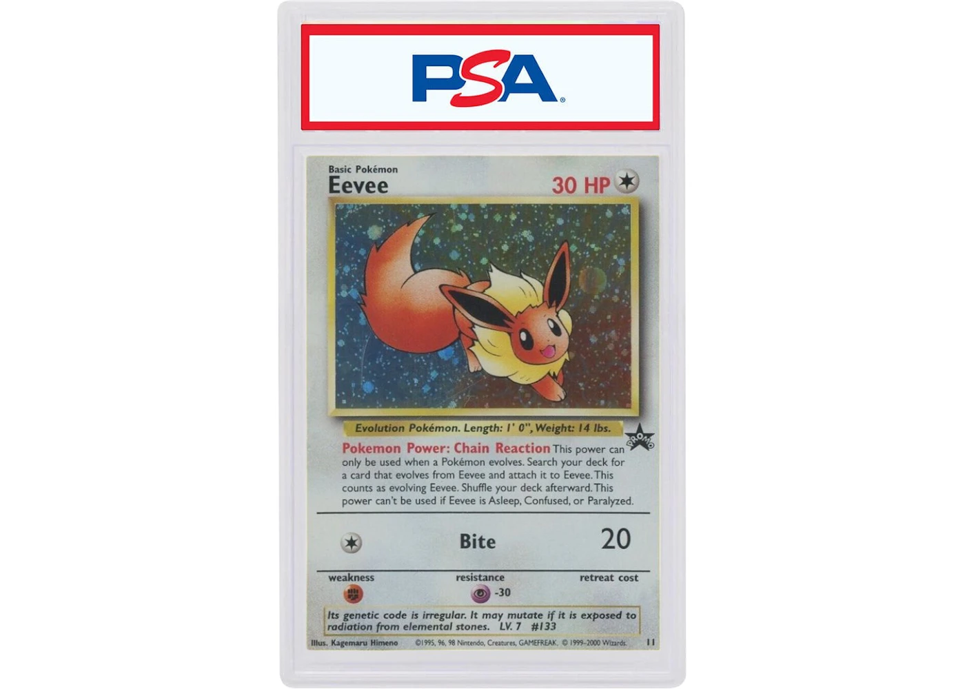 2000 Pokemon Promo Black Star 11 Eevee-Holo Pokemon League (PSA or BGS Graded) - 2000 - US 2000 Pokemon Promo Black Star 11 Eevee-Holo Pokemon League (PSA or BGS Graded) - 2000 - US