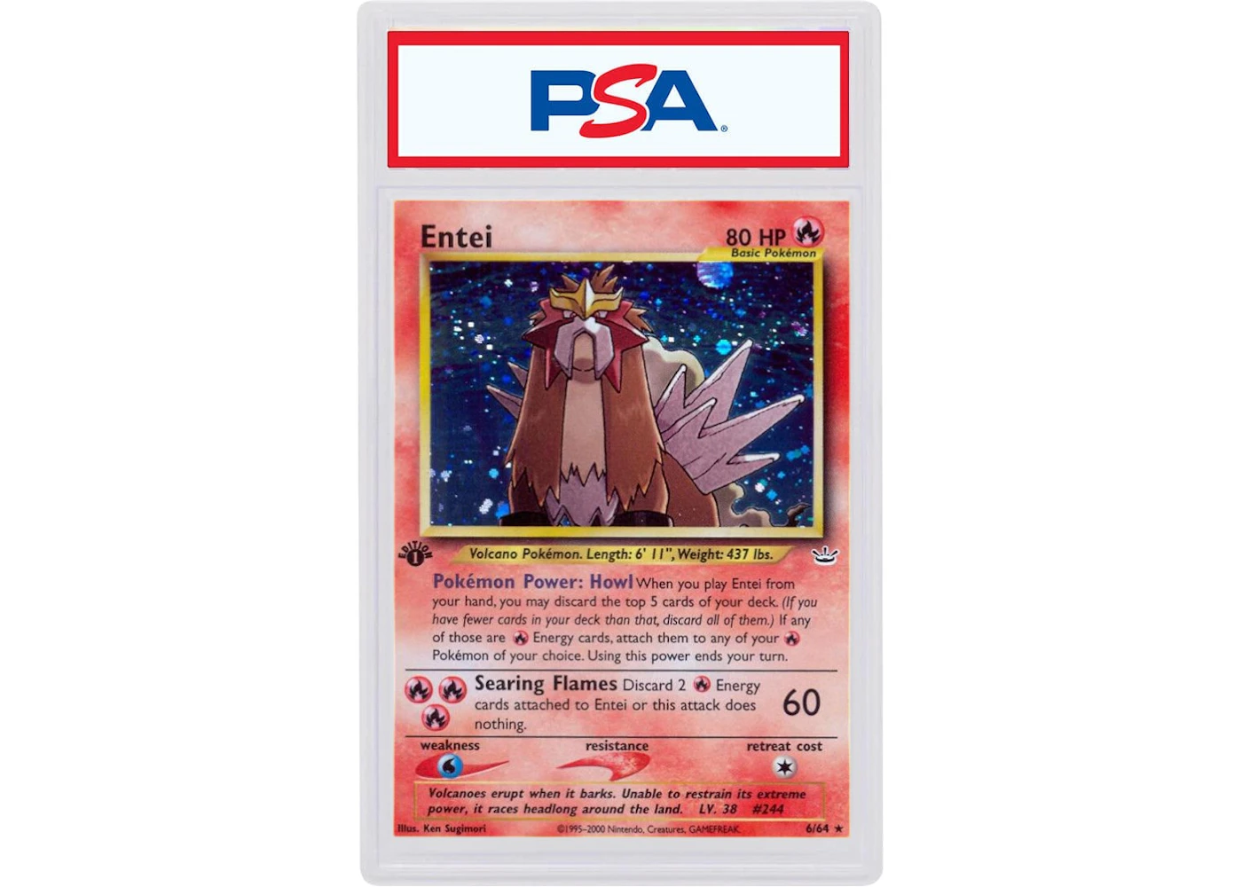 2001 Pokemon Neo Revelation 1st Edition 6 Entei-Holo (PSA or BGS Graded) - 2001 - US 2001 Pokemon Neo Revelation 1st Edition 6 Entei-Holo (PSA or BGS Graded) - 2001 - US