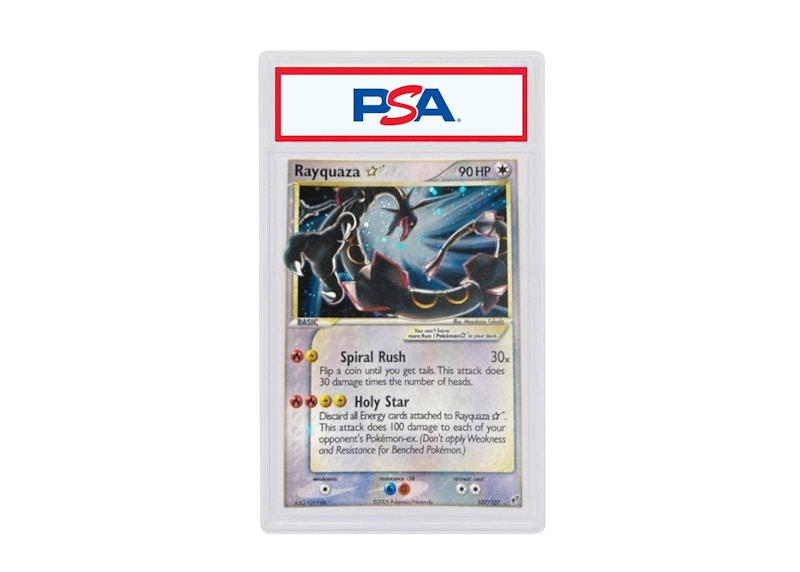 2005 Pokemon ex DeoXYs 107 Rayquaza-Holo Gold Star (PSA or