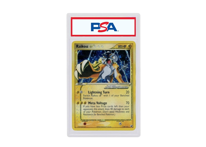 2005 Pokemon ex Unseen FoRCes 114 Raikou-Holo Gold Star (PSA 2005 Pokemon ex Unseen FoRCes 114 Raikou-Holo Gold Star (PSA