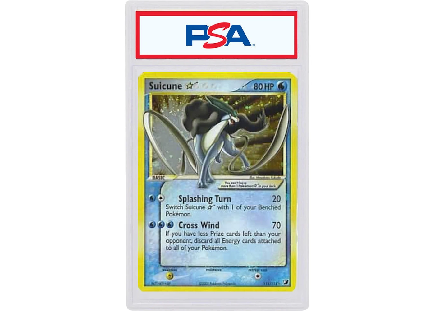 2005 Pokemon ex Unseen FoRCes 115 Suicune-Holo Gold Star (PSA or BGS Graded) - 2005 - US 2005 Pokemon ex Unseen FoRCes 115 Suicune-Holo Gold Star (PSA or BGS Graded) - 2005 - US