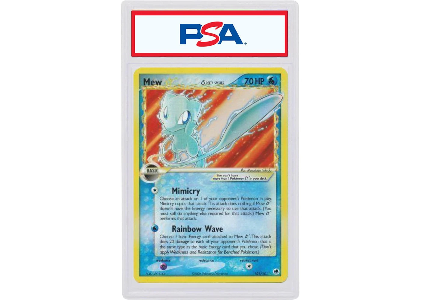 2006 Pokemon ex Dragon Frontiers 101 Mew-Holo Gold Star (PSA or BGS Graded) - 2006 - US 2006 Pokemon ex Dragon Frontiers 101 Mew-Holo Gold Star (PSA or BGS Graded) - 2006 - US