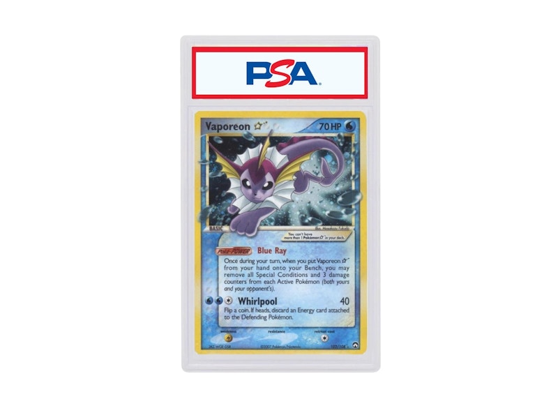 2007 Pokemon ex Power Keepers 102 Vaporeon-Holo Gold Star 2007 Pokemon ex Power Keepers 102 Vaporeon-Holo Gold Star