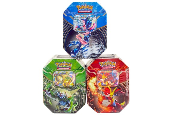 2014 Pokemon TCG Chesnaught EX/Delphox EX/Greninja EX Kalos Potere Tin Lotto