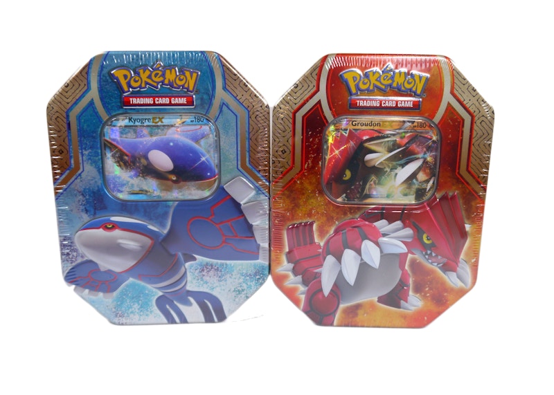 2015 Pokemon TCG Legends of Hoenn Tin Kyogre EX/Groudon EX Lot