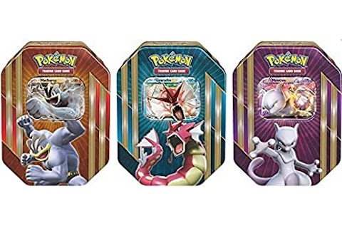 2016 Pokemon TCG Triple Power Tin Mewtwo EX/Machamp EX/Shiny Gyarados EX Lot - US 2016 Pokemon TCG Triple Power Tin Mewtwo EX/Machamp EX/Shiny Gyarados EX Lot - US