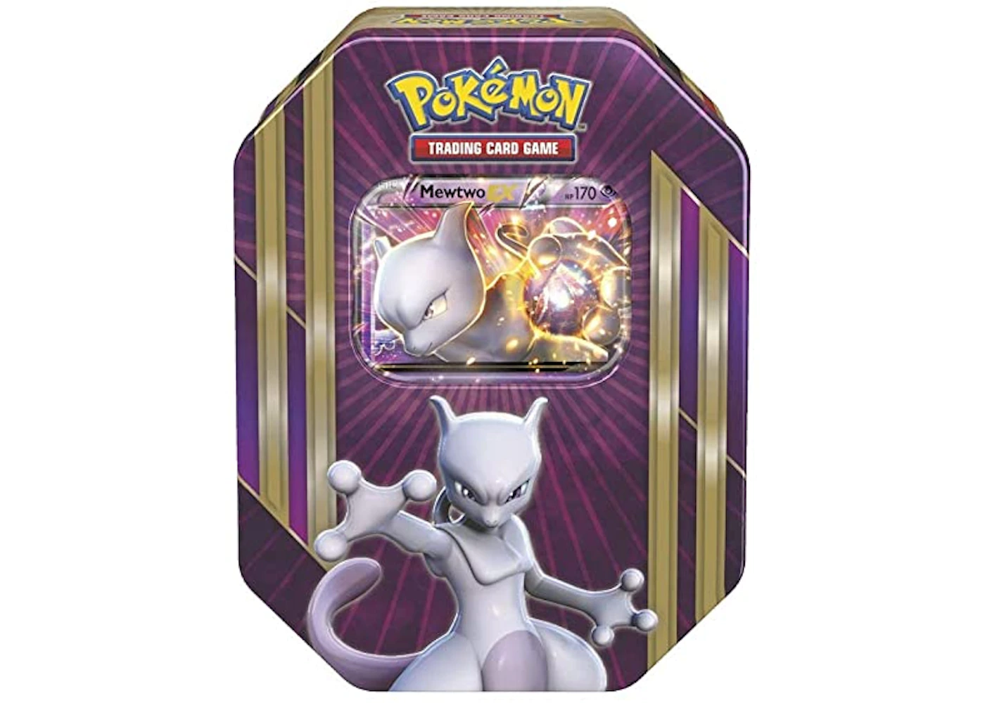 2016 Pokemon TCG Triple Power Tin Mewtwo EX - US 2016 Pokemon TCG Triple Power Tin Mewtwo EX - US