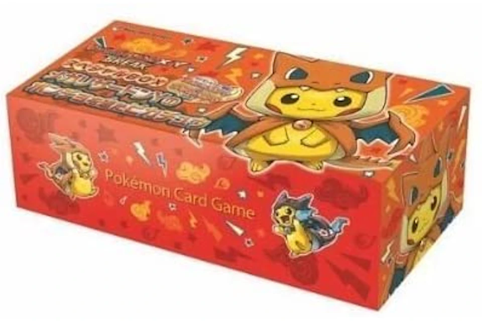 Pokémon TCG XY Break Pikachu Wearing A Mega Charizard Y Poncho Special Box