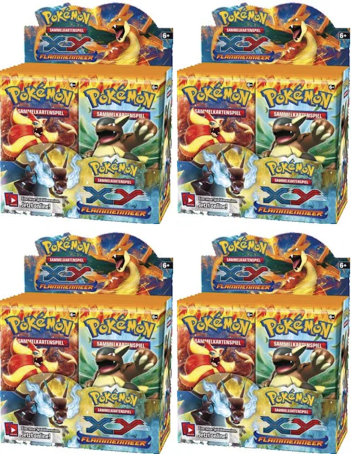 Pokémon TCG XY Flammenmeer Booster Box 4x Lot - GB