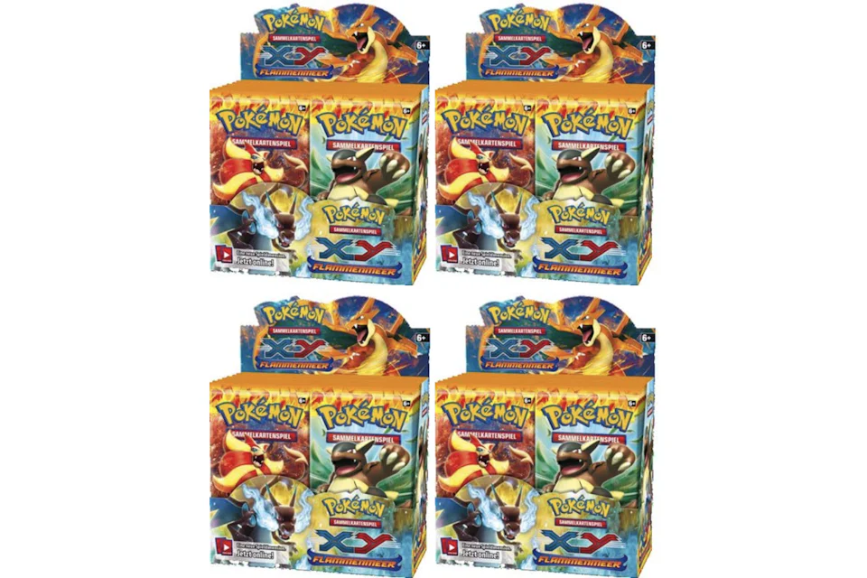 Pokémon TCG XY Flammenmeer Booster Box 4x Lot