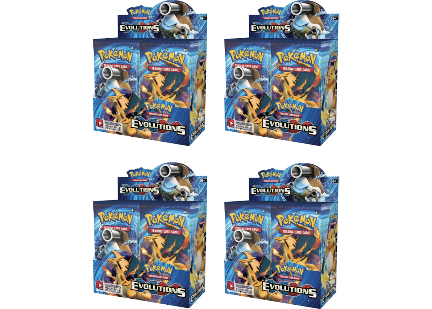 2016 Pokemon XY Evolutions Booster Box 4X Lot - US 2016 Pokemon XY Evolutions Booster Box 4X Lot - US