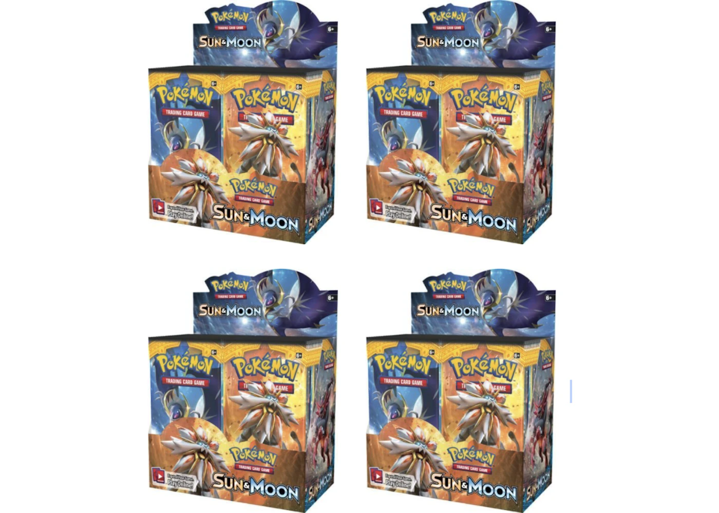 2017 Pokemon Sun & Moon Booster Box 4X Lot - US 2017 Pokemon Sun & Moon Booster Box 4X Lot - US