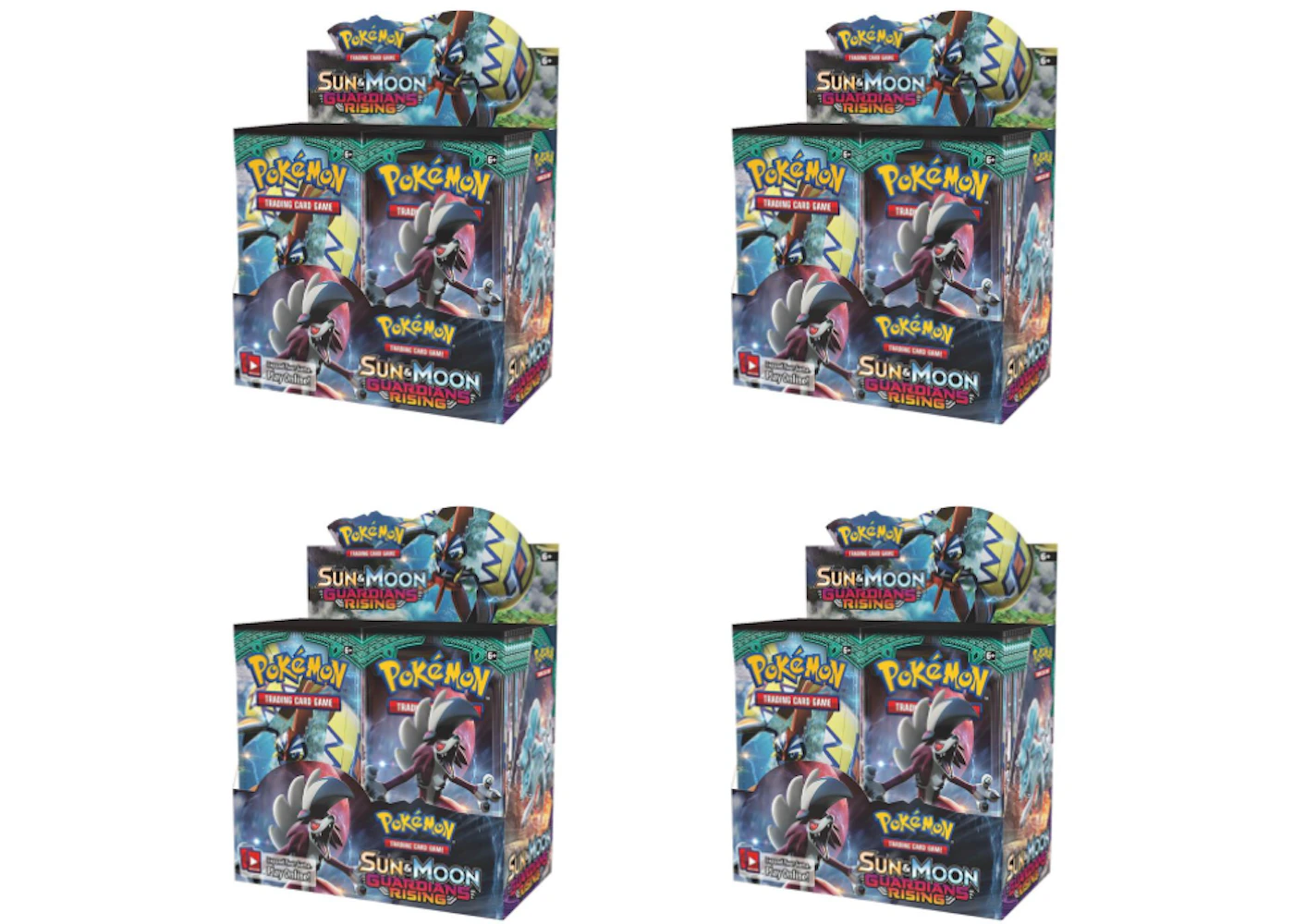 2017 Pokemon Sun & Moon Guardians Rising Booster Box 4X Lot - US 2017 Pokemon Sun & Moon Guardians Rising Booster Box 4X Lot - US