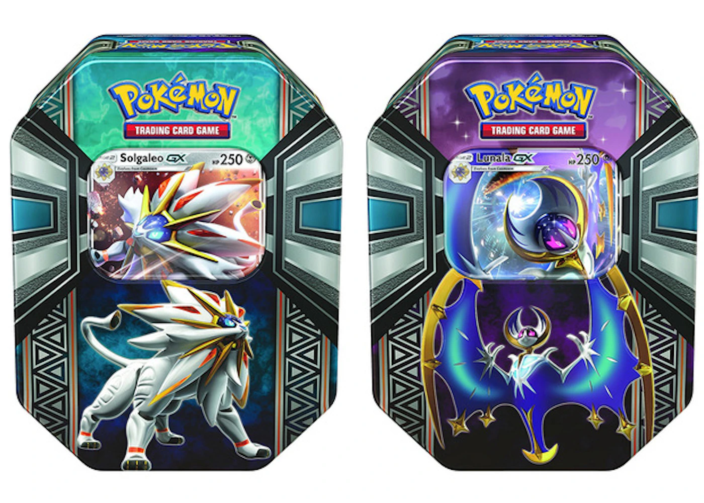 2017 Pokemon TCG Legends of Alola Tin Lunala GX/Solgaleo GX Lot - US 2017 Pokemon TCG Legends of Alola Tin Lunala GX/Solgaleo GX Lot - US