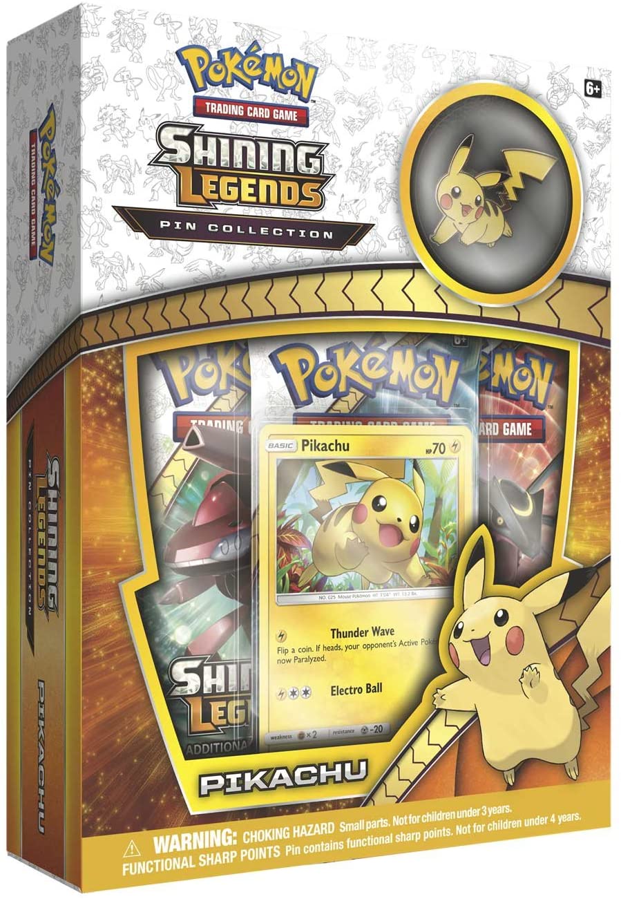 2017 Pokemon TCG Shining Legends Pin Collection Pikachu