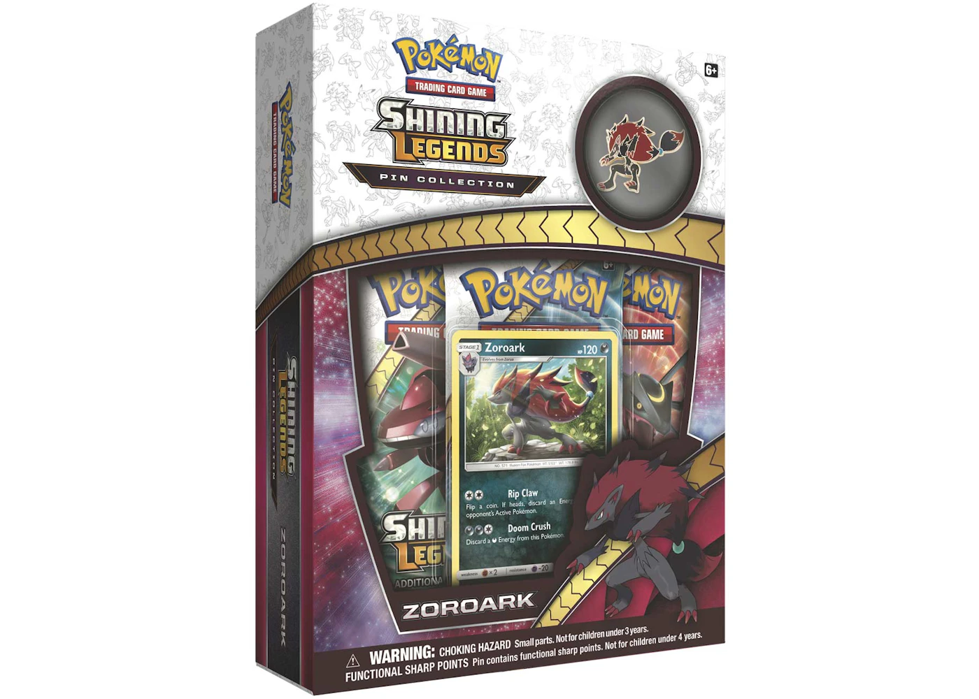 2017 Pokemon TCG Shining Legends Pin Collection Zoroark - US 2017 Pokemon TCG Shining Legends Pin Collection Zoroark - US