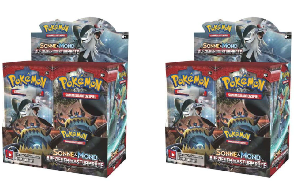 Pokémon TCG Sonne & Mond Aufziehen der Sturmröte Booster Box 2x Lot