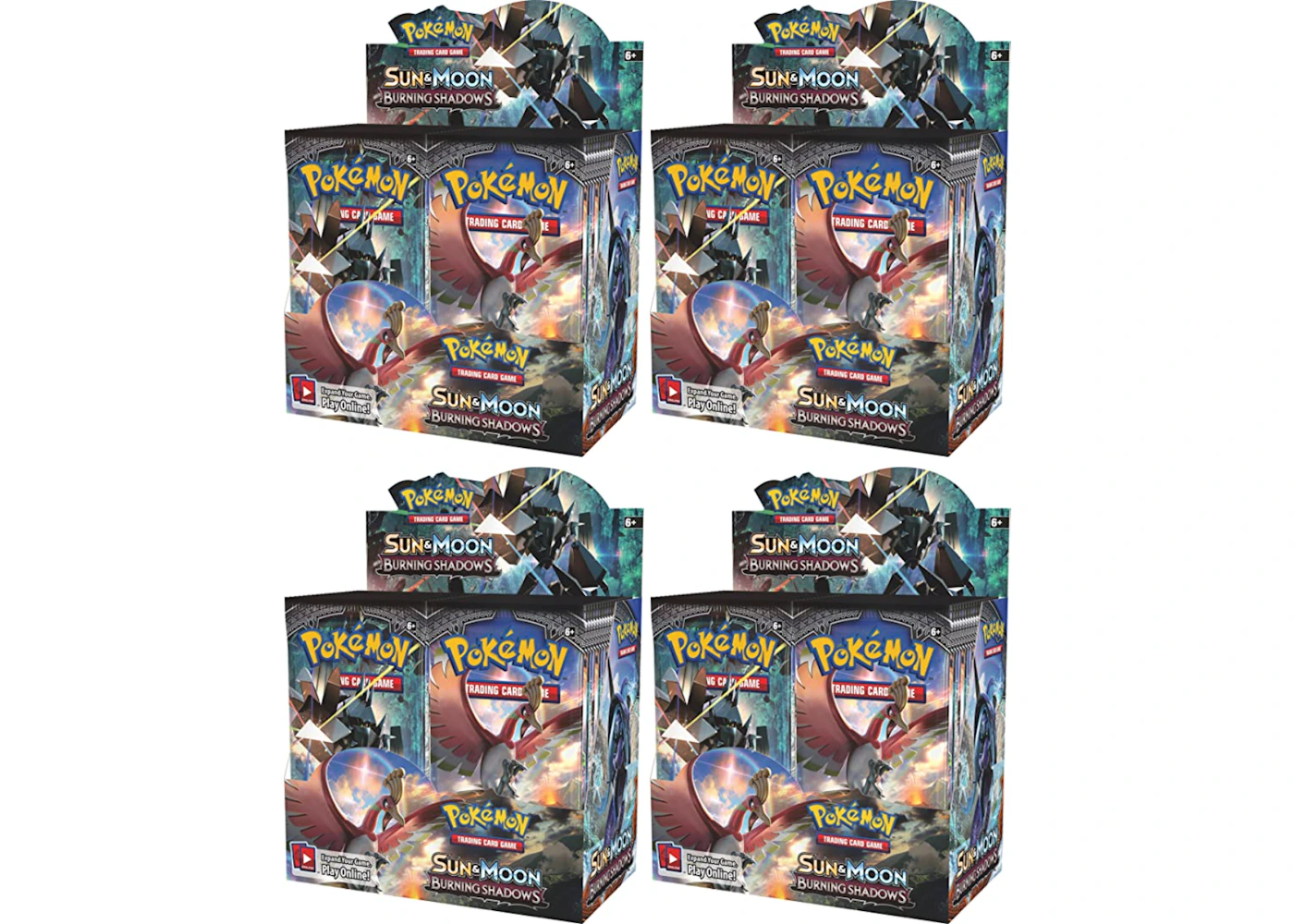 Pokmon TCG Sun & Moon Burning Shadows Booster Box 4x Lot - US Pokmon TCG Sun & Moon Burning Shadows Booster Box 4x Lot - US