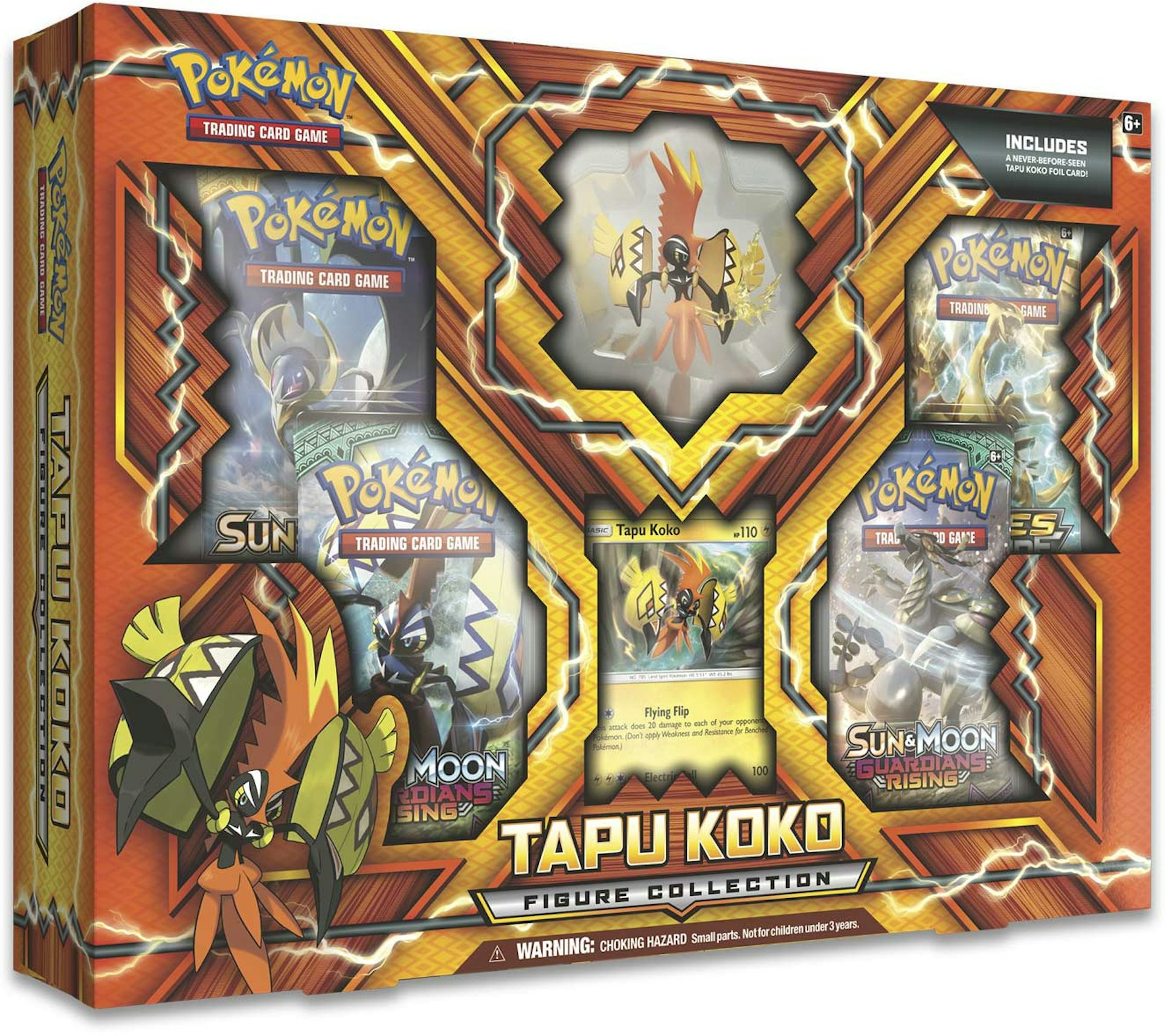 Pokemon: Sword & Shield - Shiny Tapu Koko GX Box [TCG 4 Packs] NEW